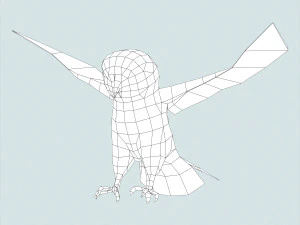 幻想猫头鹰 3D 模型