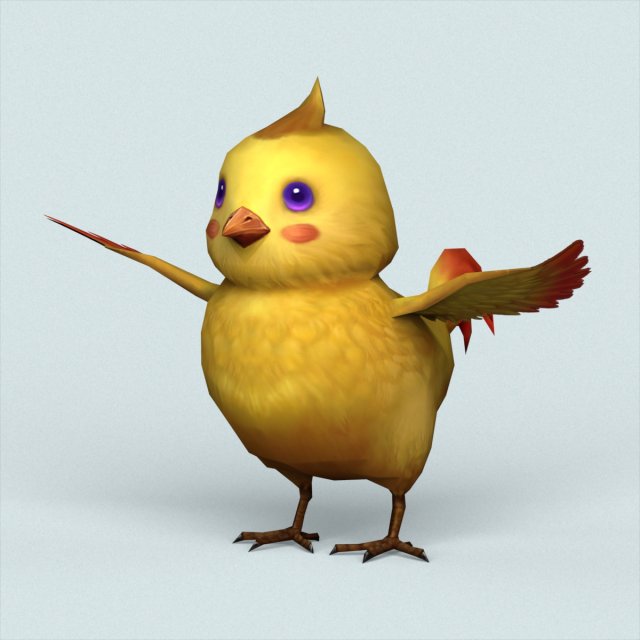 fantasy baby bird Modelo 3D .c4d .max .obj .3ds .fbx .stl .blend 