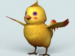 fantezi yavru kuş 3D Model