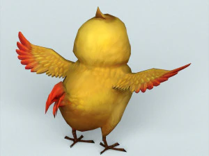 passarinho fantasia Modelo 3D