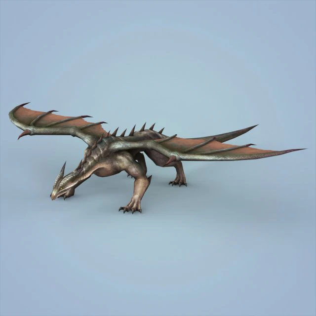 fantasy monster dragon 3D Model .c4d .max .obj .3ds .fbx .stl .blend 