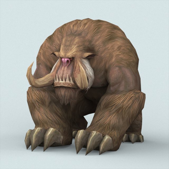 fantasy monster monkey 3Dモデル .c4d .max .obj .3ds .fbx .stl .blend 