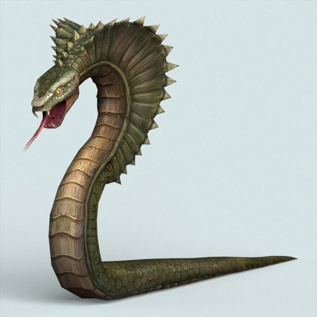 fantasy monster python 3D Model .c4d .max .obj .3ds .fbx .stl .blend 