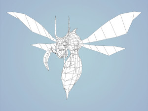 fantasy monster bee Modèle 3D