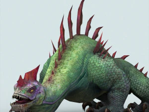 fantasy monster lizard 3D Model
