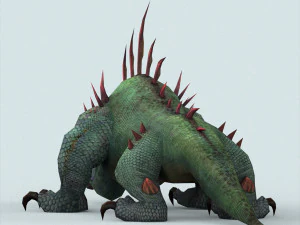 fantasy monster lizard 3D Model