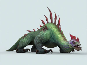 fantasy monster lizard 3D Model