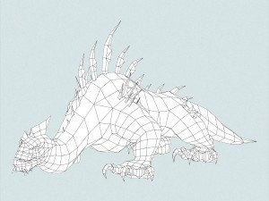 fantasy monster lizard Modelo 3D
