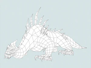 fantasy monster lizard 3D Model