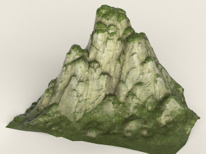game ready low poly mountain 01 3D Model
