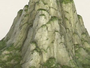 game ready low poly mountain 01 3D Model