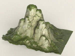 game ready low poly mountain 01 3D Model