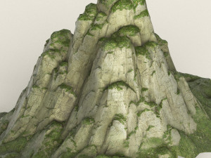 game ready low poly mountain 01 3D मॉडल