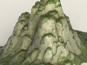 game ready low poly mountain 01 3D Model