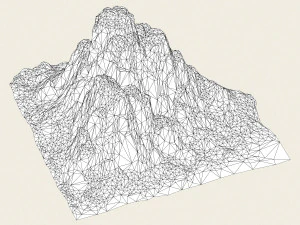 game ready low poly mountain 01 3D Model