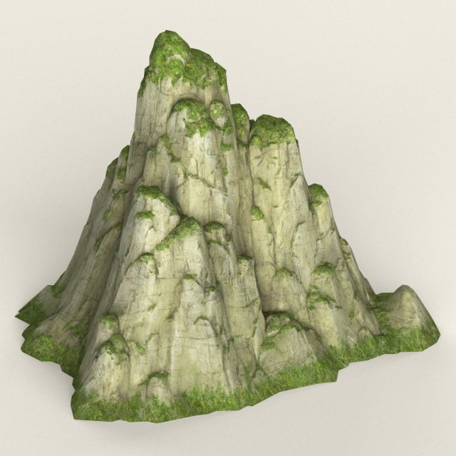 game ready low poly mountain 02 3D Model .c4d .max .obj .3ds .fbx .stl .blend 