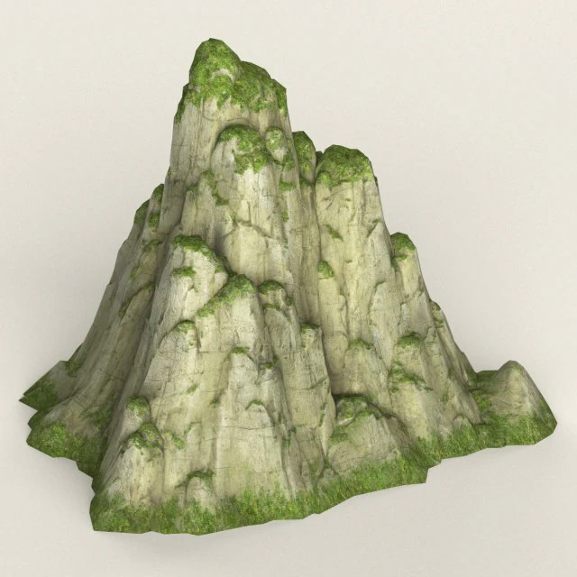 game ready low poly mountain 02 3D Model .c4d .max .obj .3ds .fbx .stl .blend 
