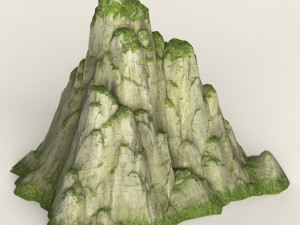 game ready low poly mountain 02 3D Model