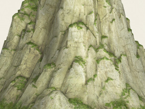 game ready low poly mountain 02 3D Model