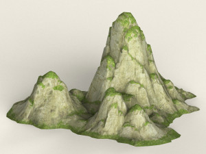 game ready low poly mountain 03 3D Model