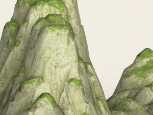 game ready low poly mountain 03 3D Model