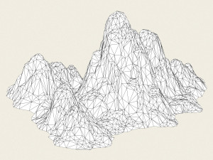 game ready low poly mountain 03 3D Model
