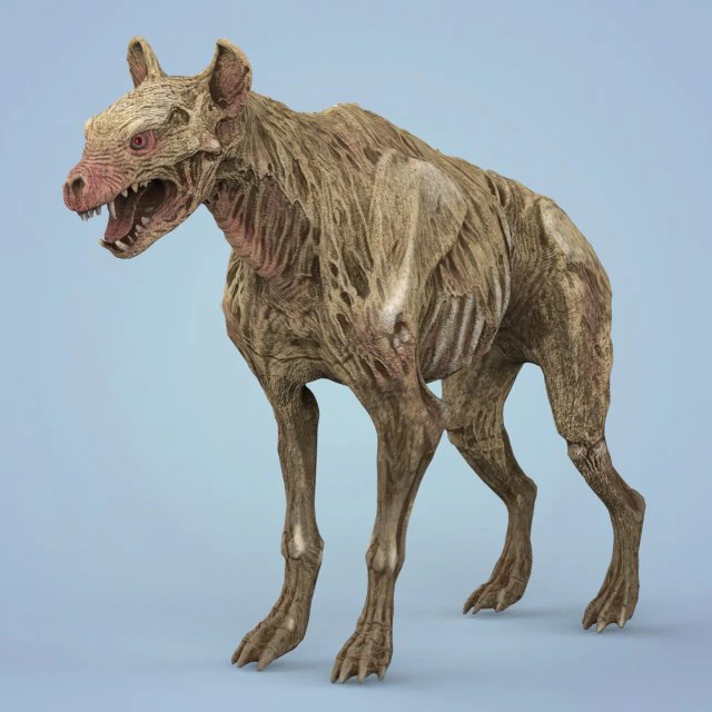 fantasy zombie hyena 3D Model .c4d .max .obj .3ds .fbx .stl .blend 