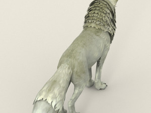 game ready white fox Modelo 3D