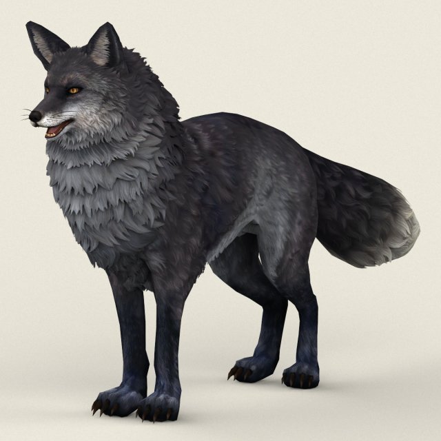 fox 3D-Modell .c4d .max .obj .3ds .fbx .stl .blend 