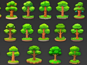 20 Fantasy Tree Game Asset CG Texturen