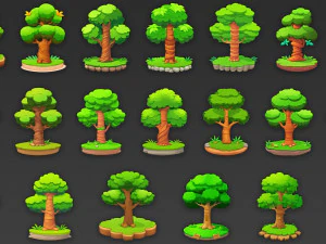 20 Fantasy Tree Game Asset CG Textures