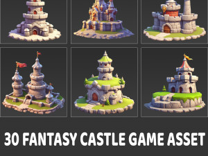30 Fantasy Castle Game Asset CG टेक्स्चर्स