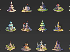 30 Fantasy Castle Game Asset CG Textures