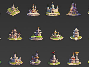 30 Fantasy Castle Game Asset Texturas CG