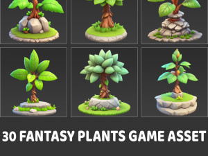 30 Fantasy Plants Game Asset CG टेक्स्चर्स
