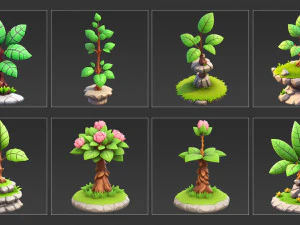 30 Fantasy Plants Game Asset CG Textures