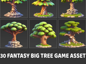 30 Fantasy Big Tree Game Asset CG टेक्स्चर्स