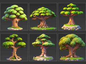 30 Fantasy Big Tree Game Asset CG Textures