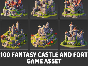 100 Fantasy Medieval Castle And Fort Game Asset Texturas CG