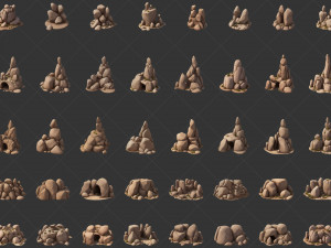112 Fantasy Stone Rocks Game Asset CG टेक्स्चर्स