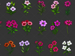 100 Different Transparent Flowers Texturas CG