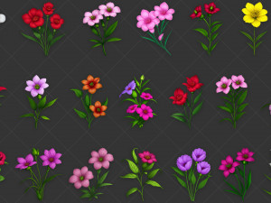 100 Different Transparent Flowers Texturas CG