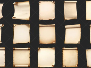 60 High Resolution Old Medieval Paper Collection CG Textures