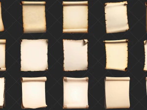 60 High Resolution Old Medieval Paper Collection CG Textures