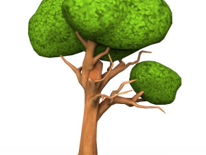 Cartoon Low Poly Tree 01 3D 模型