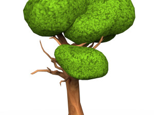 Cartoon Low Poly Tree 01 3D-Modell