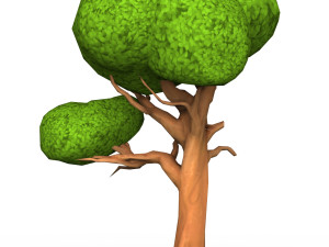 Cartoon Low Poly Tree 01 3D-Modell