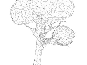 Cartoon Low Poly Tree 01 3D-Modell
