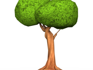 Cartoon Low Poly Tree 02 3D Model
