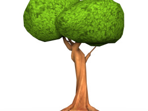 Cartoon Low Poly Tree 02 3D मॉडल